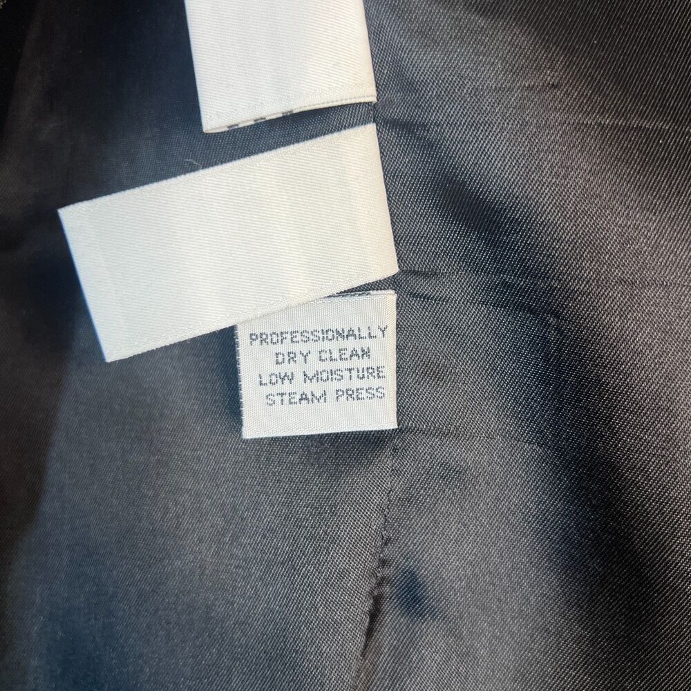 Jones New York Black 100% Pure Wool Made in USA Full Zip Jacket Blazer Size‎ 16 - Picture 9 of 10